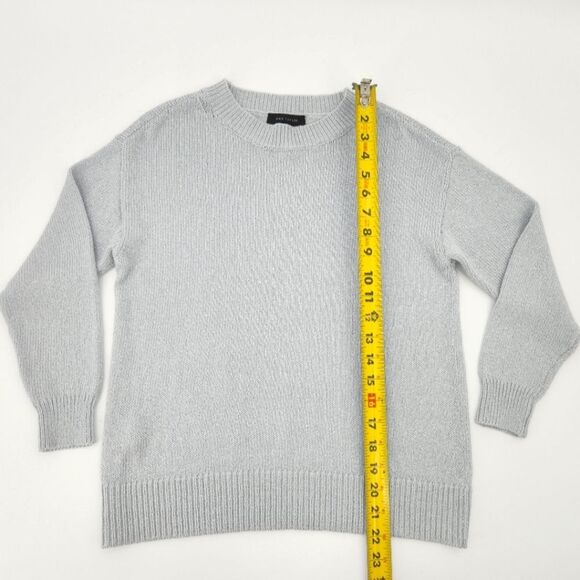 Ann Taylor Crewneck Sweater Womens Size XS Metallic Knit Fall Winter Glam Granny - Picture 7 of 8